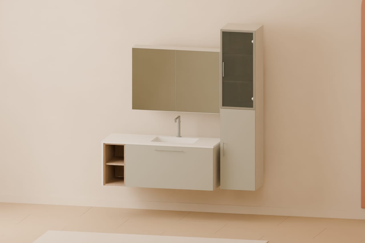 Linea Reflect · aynalı banyo dolabı · genel görünüş